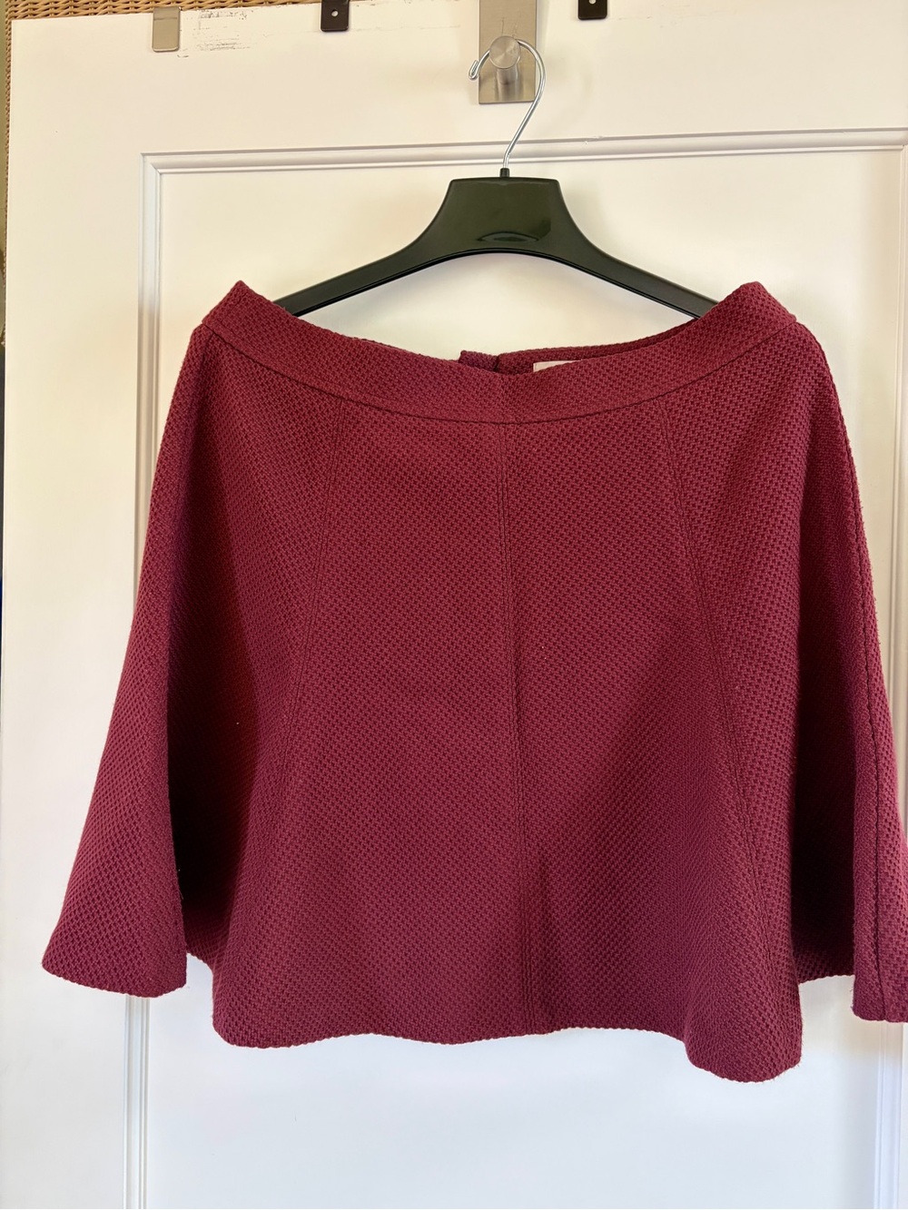 LOFT Plum Textured Waffle Knit Skirt